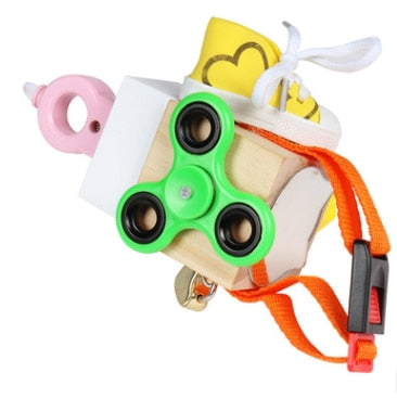 EcoToys FunCube | Desarrolla tus habilidades - Bloque de juego de madera Montessori creativo para niños